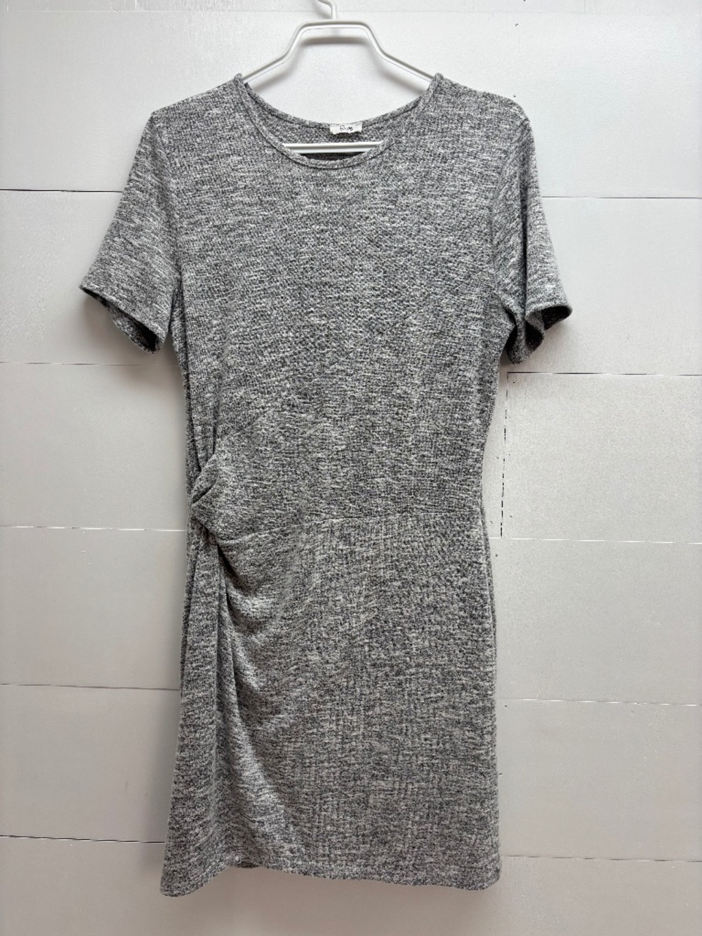 Ripe Maternity Heather Gray Knit Side Twist Bodycon Dress size XS